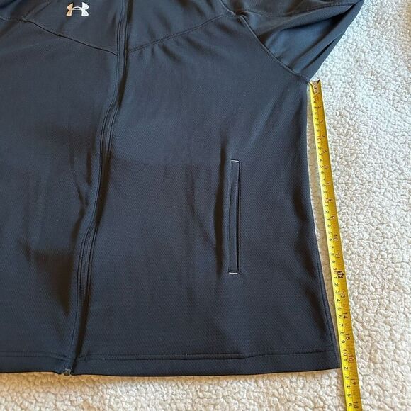 Under Armour Men’s Solid Black Full Zip Jacket Size XL EUC - Picture 10 of 12
